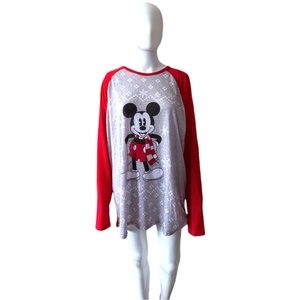Disney Mickey Mouse Christmas Long Sleeve Shirt – Size XL